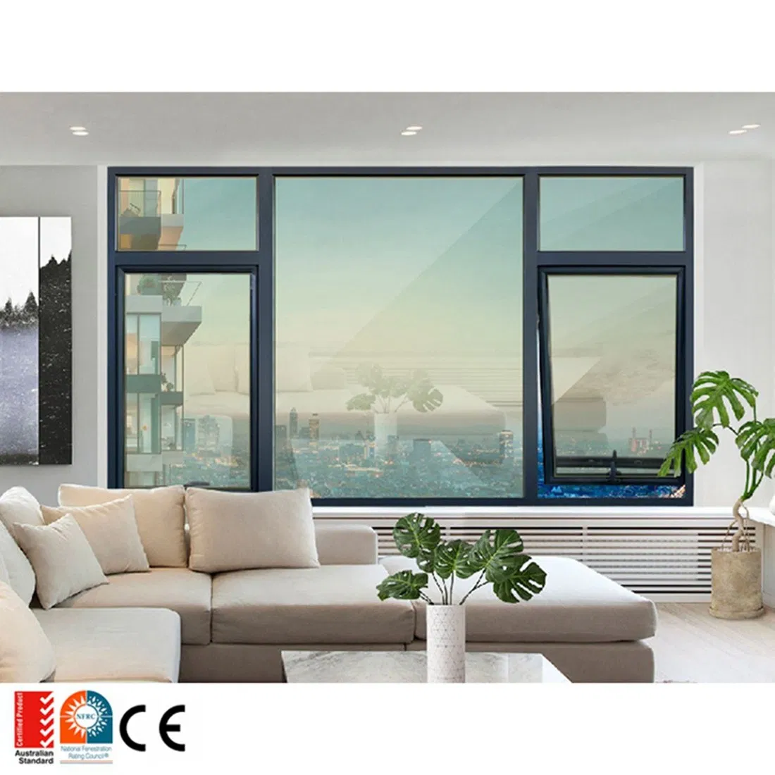 Aluminum Single or Double Awning Window for Residential