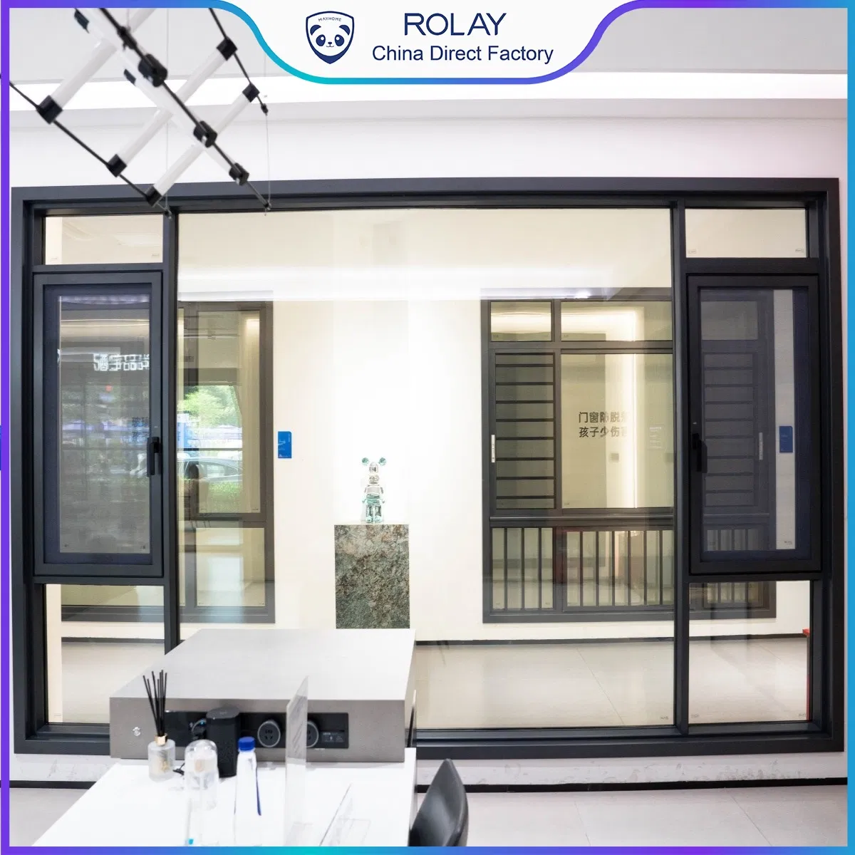 Rolay Aluminium Window Awning Window Thermal Insulation Child-Safe Soundproof Dustproof Tempered Glass Window Casement Window for School Buildings and Developer