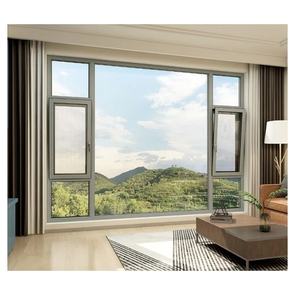 Tempered Glass Stylish Residential Dual-Glazed Aluminum Windows