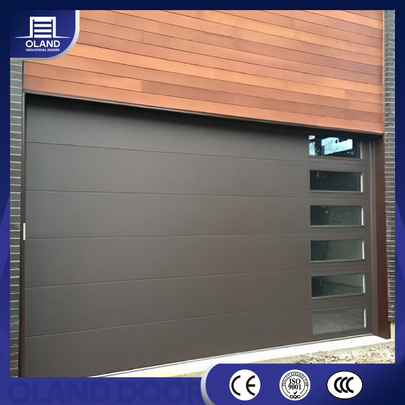 Modern Design Custom Remote Control Aluminum Automatic Garage Door Insulation Sectional Remote-Controlled Motorized Driveway Garage Doors for Villa Homes
