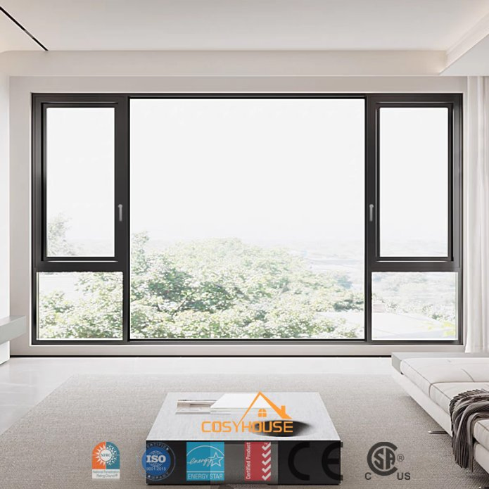 Industrial Style Black Frame Aluminum Casement Window