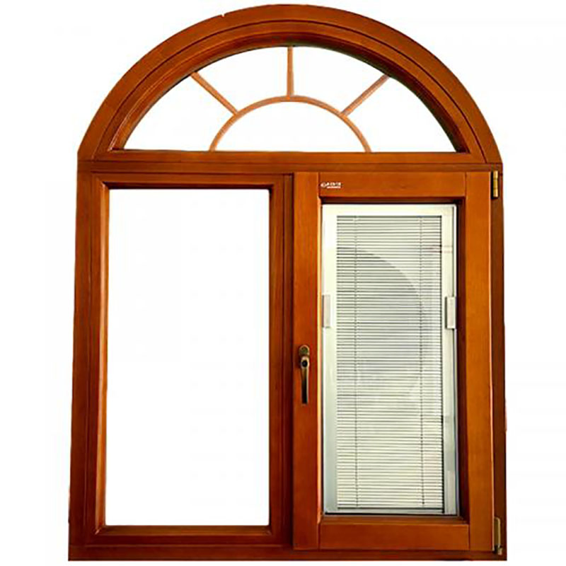 Customized Large Aluminum Fixed Glass Windows Aluminum-Clad Wooden Windows