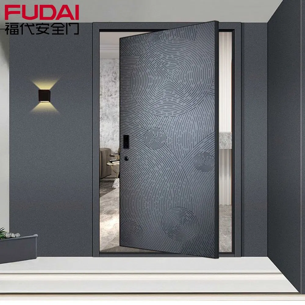 China High Quality Factory Custom Pivot Door Modern House Cast Aluminum Villa