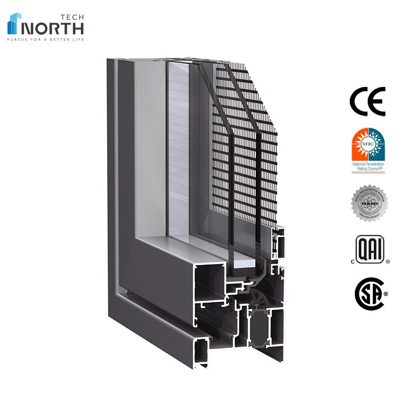 Factory Price Black Thermal Insulated Aluminum Sliding Windows Soundproof Energy Saving