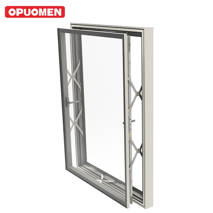 Residential Thermal Break Insulated Double Glazed Window Aluminium Casement Windows