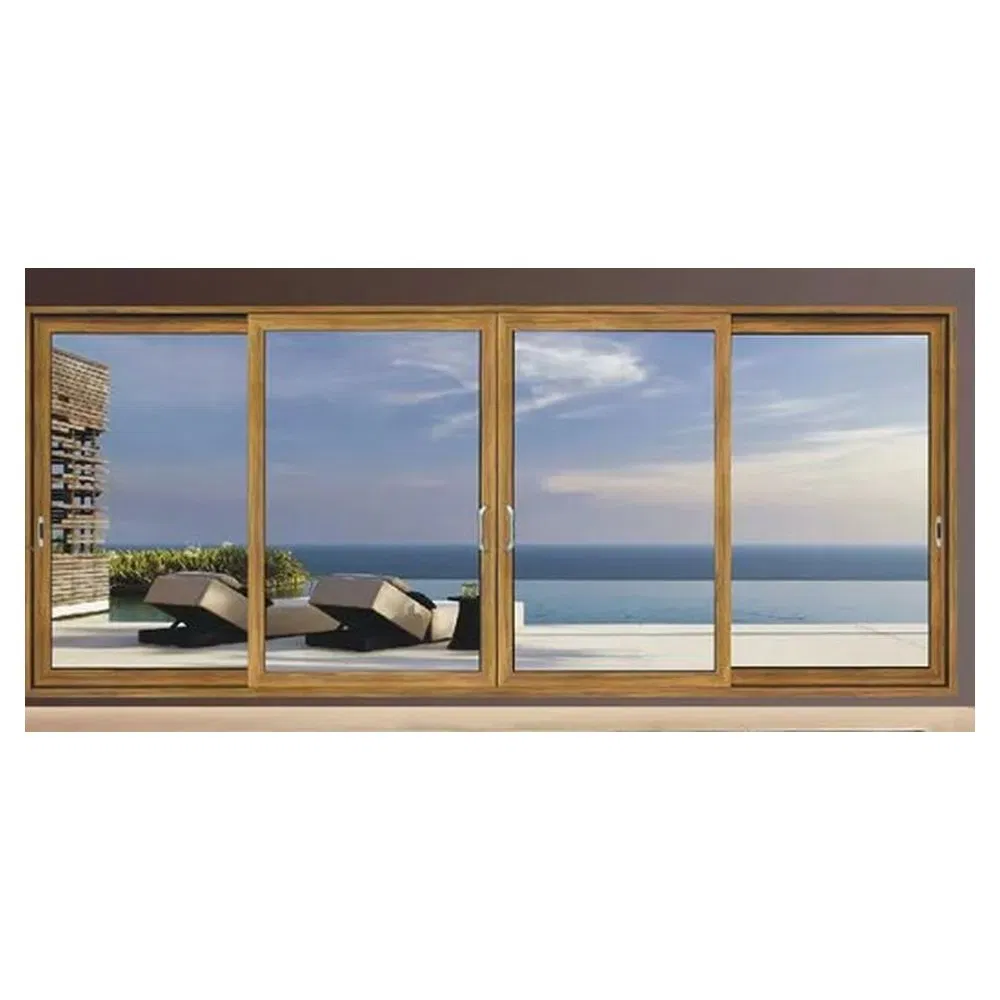 Tempered Glass Stylish Residential Dual-Glazed Aluminum Windows