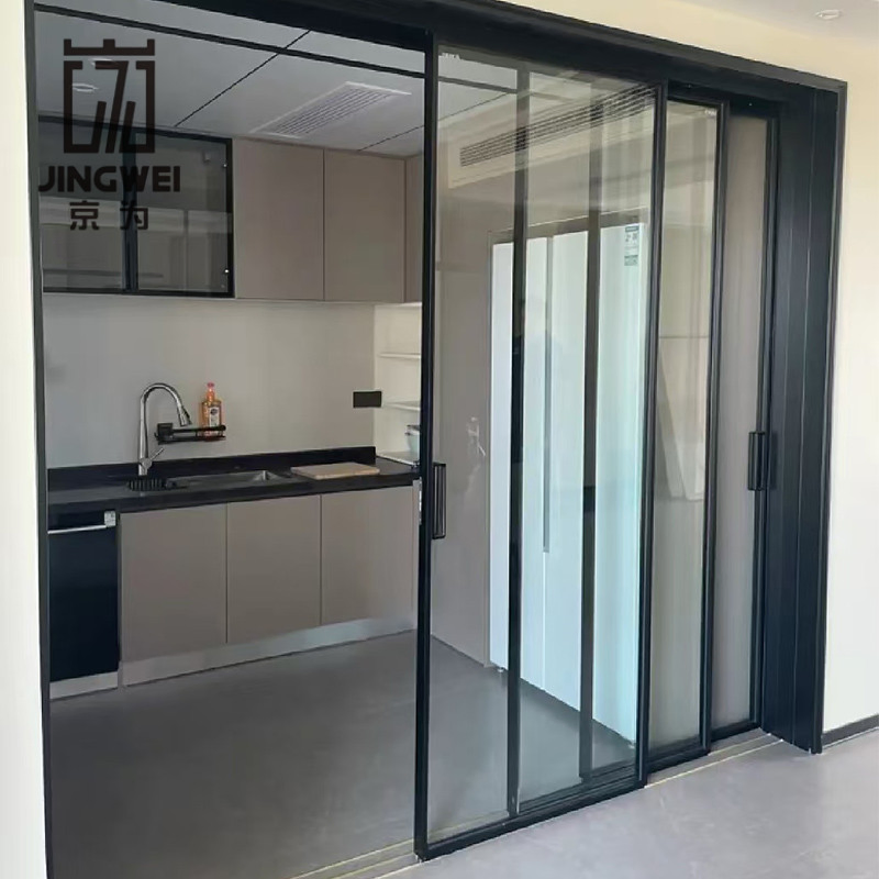 Custom Tempered Glass Sliding Doors Aluminum Sliding Doors for Kitchen Living Room