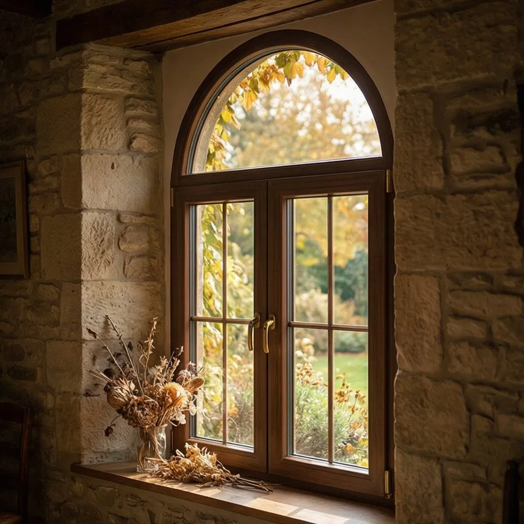 Custom Cold-Formed Arch Aluminum Clad Wood Windows for Architectural Detailing