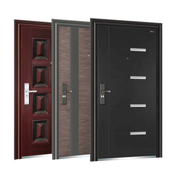 Exterior Anti Theft Metal Main Steel Security Interior Aluminum Door for Nigeria Aluminium for Home Apartment Entry Door