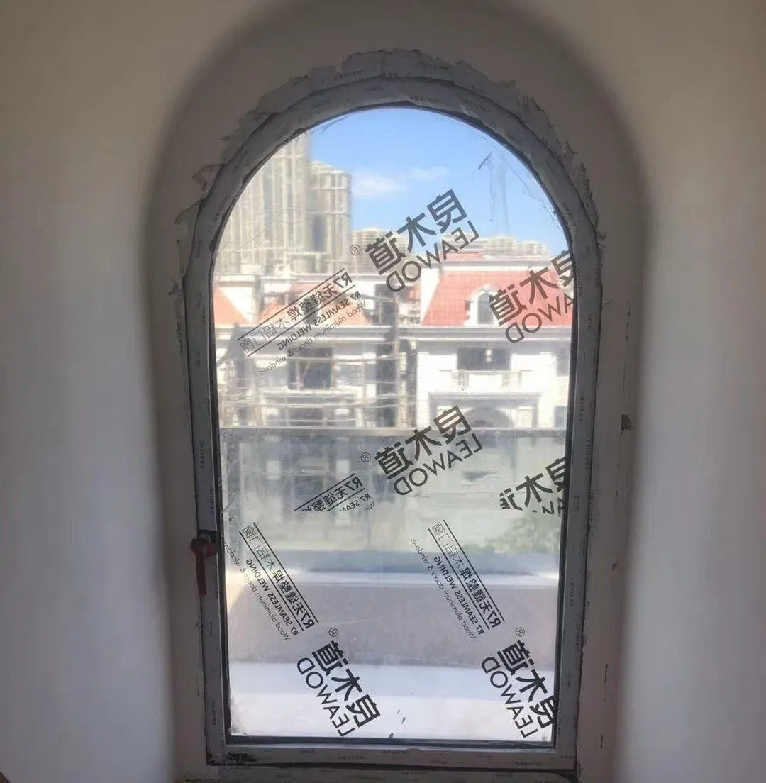 High Performance Heat Insulated Double Glazed Curved Aluminum Aluminium Metal Casement Swing Window for Domestic Commercial Use