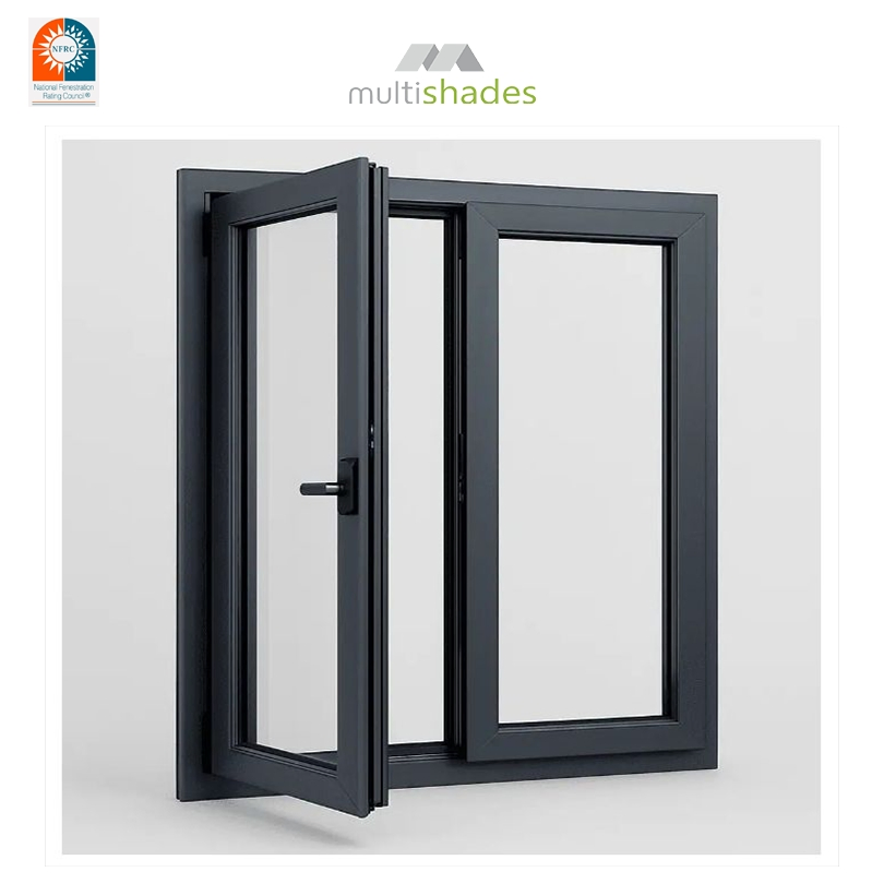 Casement Window Galvanized Hardware Fitted Aluminum Window Anti Corrosion Aluminium Window Tropical Climate