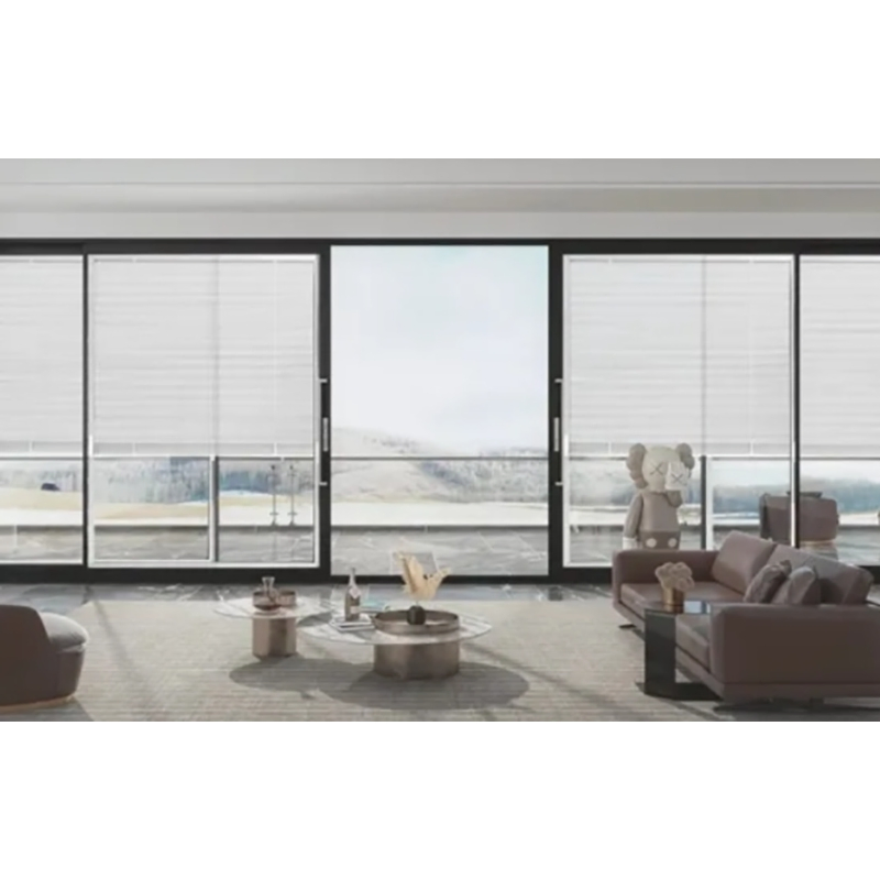 Balcony Entrance Aluminum Glass Door with Lifting Fuction Aluminum Sliding Door Broken Bridge System Interior Entry Door