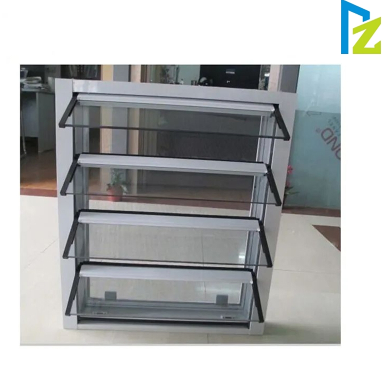 Aluminium Casement Window with Fixed Louver and Clear Glass Panels for Ventilation and Modern Homes