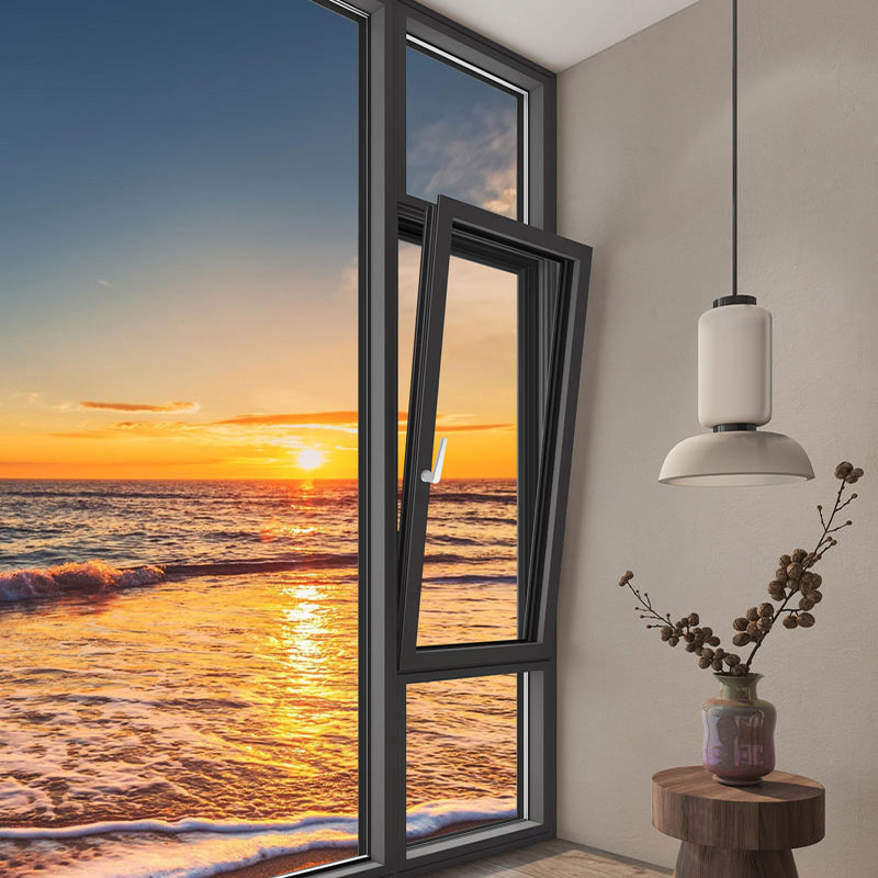 Modern Style Heat Insulated Save Energy Double Glazed Thermal Break Aluminum Tilt and Turn Windows