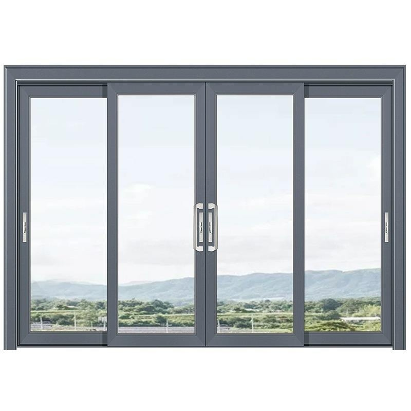 Balcony Sliding Doors Double Glazed Stacker Doors Commercial Exterior Patio Panoramic Aluminum Sliding Doors