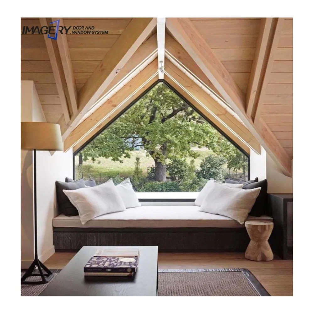 Thermal Break Picture Windows Interior Soundproof Glass Aluminum Fixed Windows