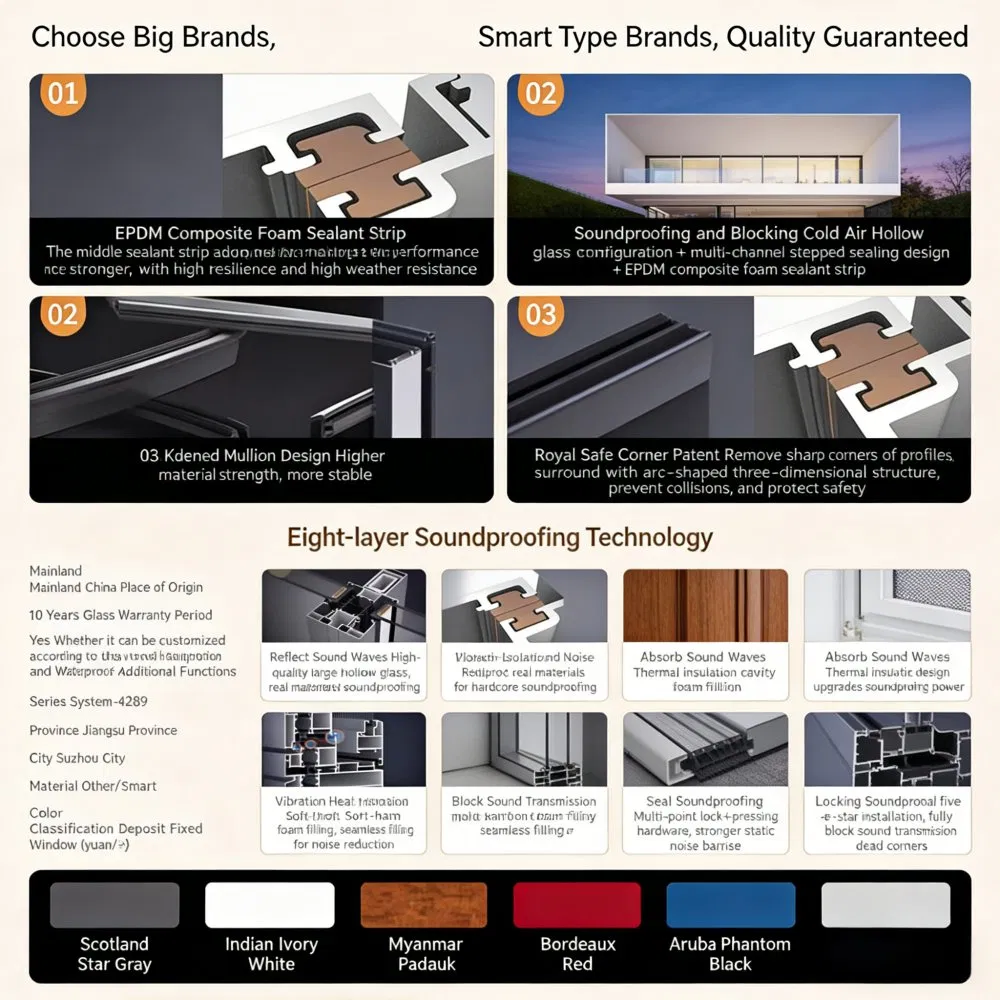 Custom Double Inward Opening Sound Insulation Floor-to-Ceiling Balcony Enclosure Aluminum Alloy Casement Window