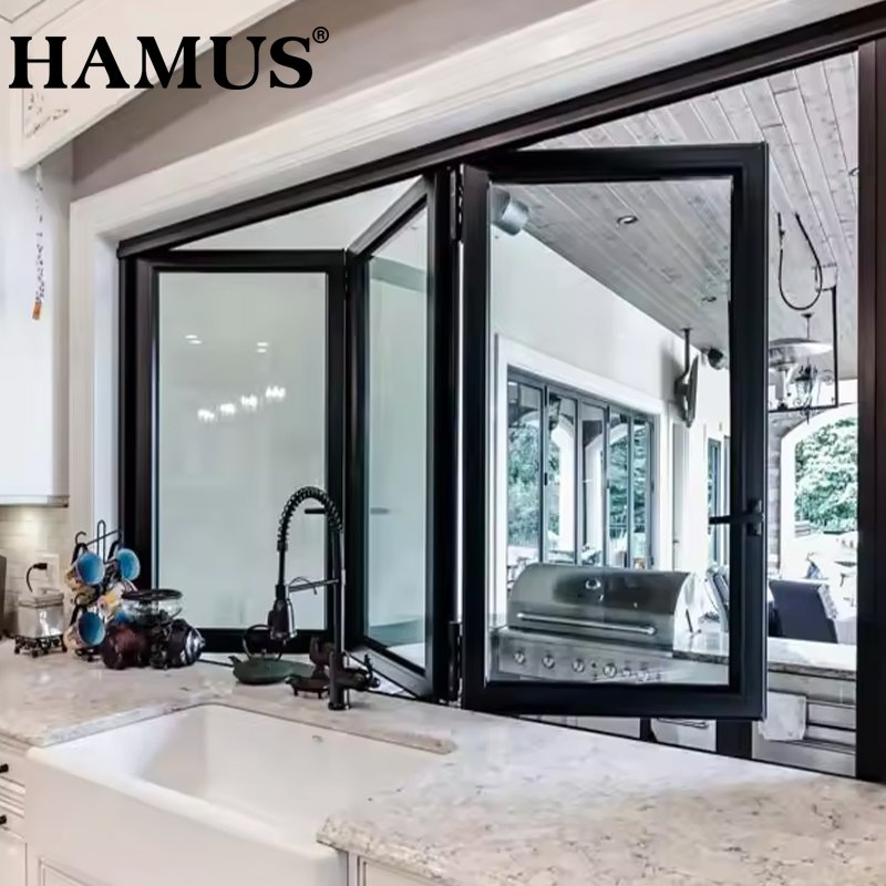 Weather Resistant Year Round Use Corrosion Resistant Coastal Environments Aluminium Folding Window