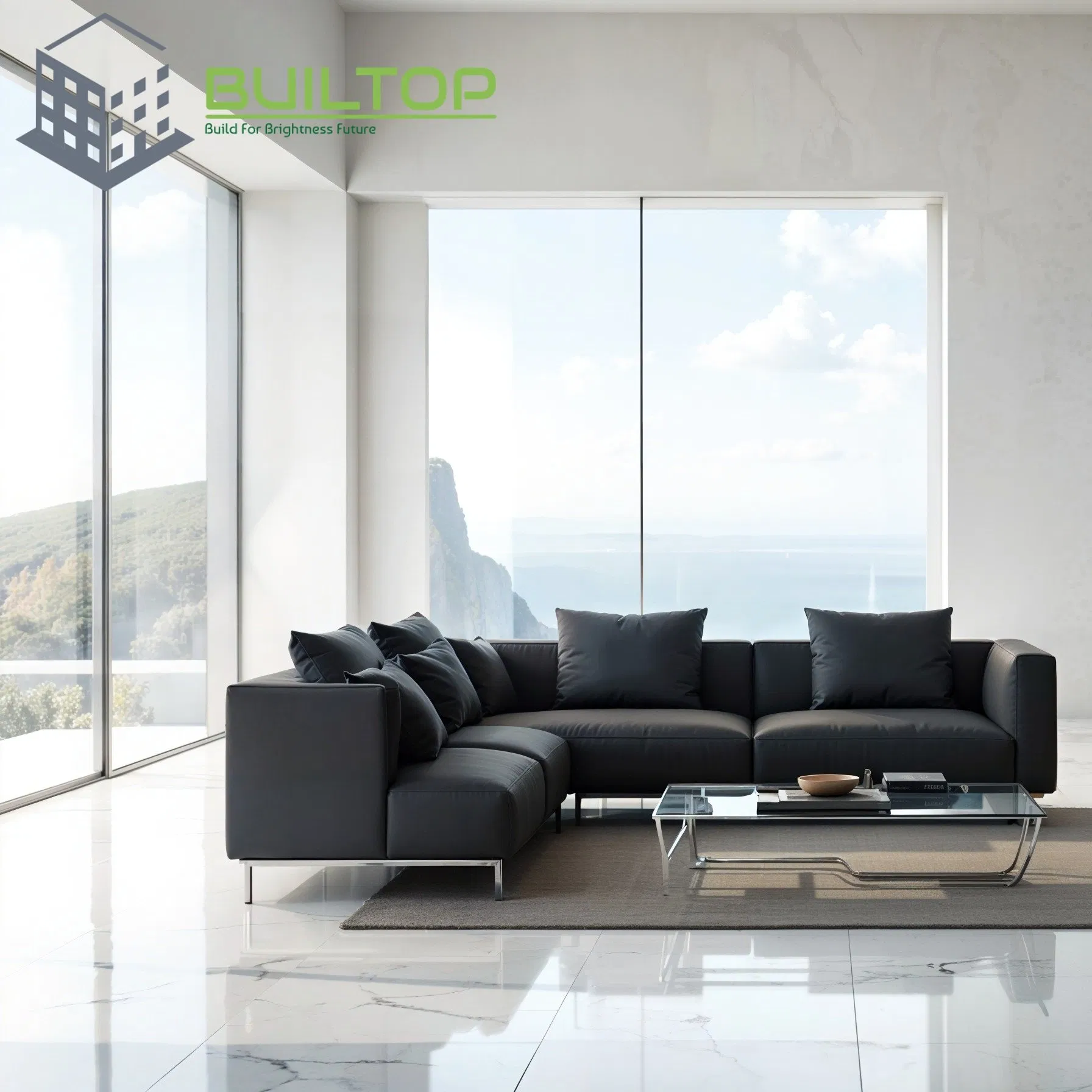 All-in-One Full-View Glass Door - Easy Installation &amp; Low-Maintenance Design