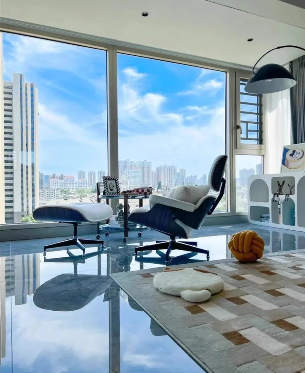 Saipan Coast Design Thermal Insulated Aluminum Balcony Windows Soundproof Glass French Windows