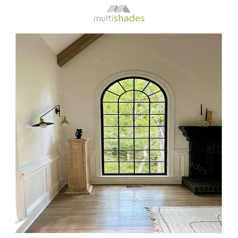 Multishades Modern Thermal Break Aluminum French Windows Villa Bathroom Waterproof Anti-Corrosion Custom Ral Color Factory Direct