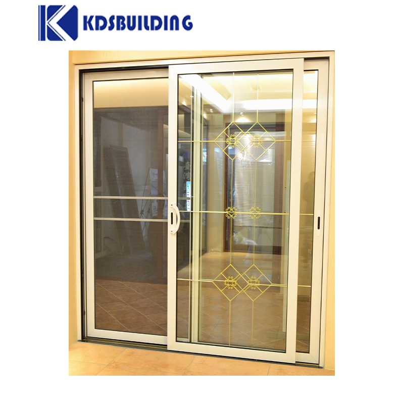 Model Gates Commercial Aluminum Frame Sliding Security Door with Construction Materials Glass