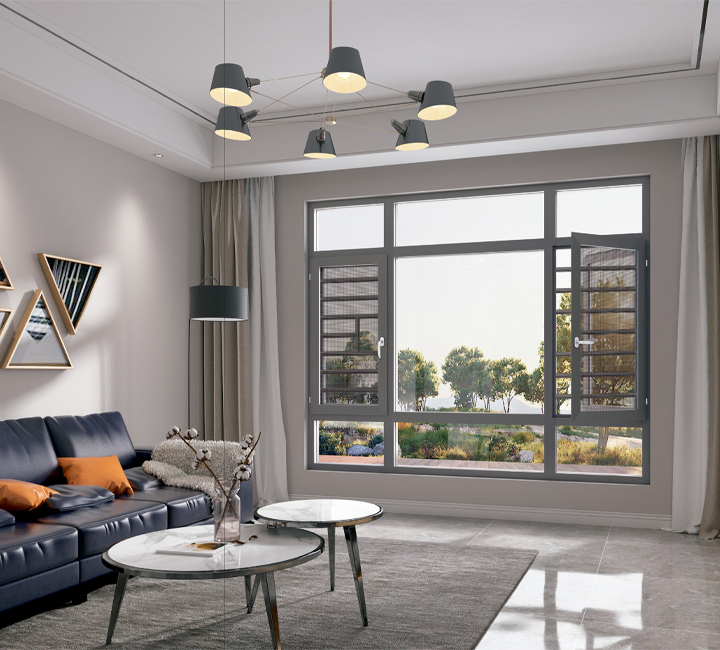 Manufacture Impact Double Glazed Windows and Doors Price Residential Aluminum Casement Window French Window with Fly Screen