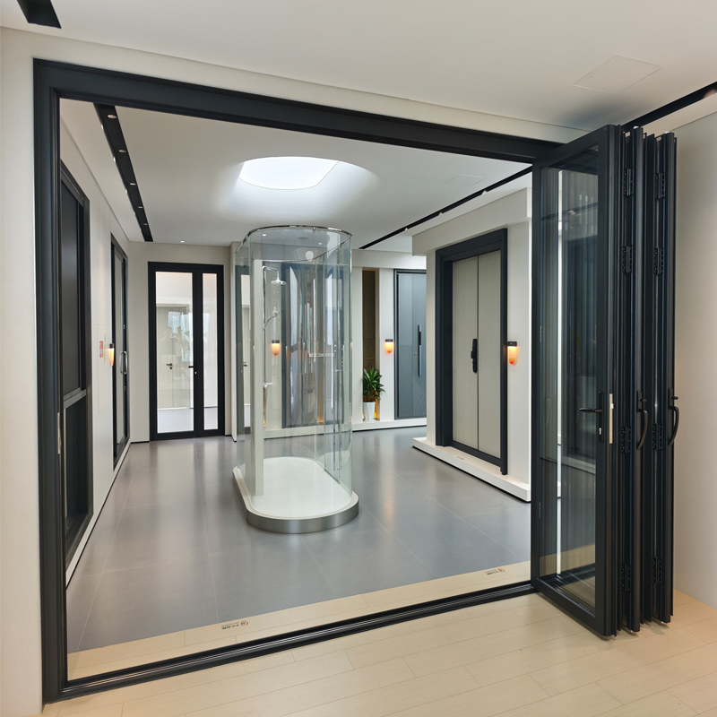 93 Aluminum Patio Accordion Passive Balcony Sliding Glass Bifold Folding Door