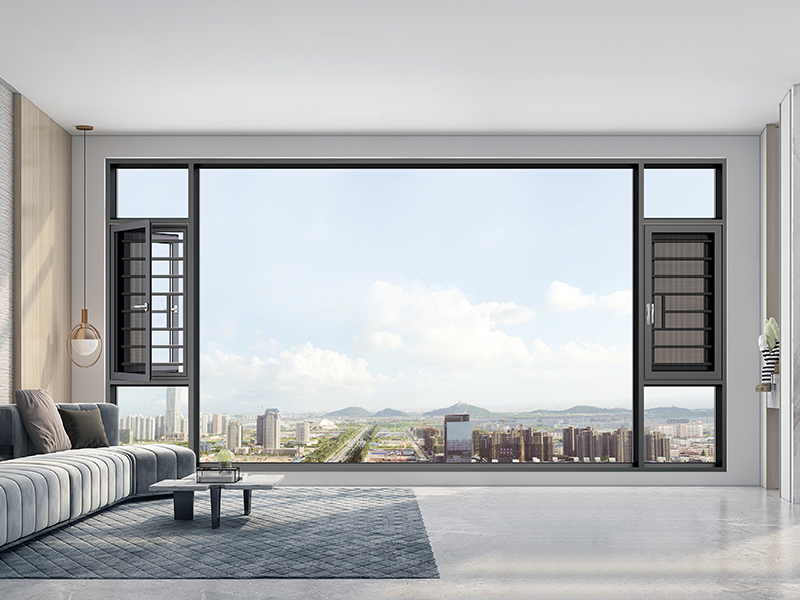 Manufacture Impact Double Glazed Windows and Doors Price Residential Aluminum Casement Window French Window with Fly Screen