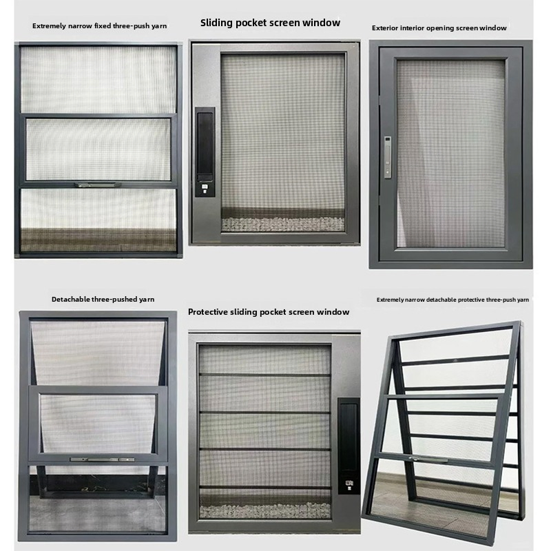 Double Glazed Casement Sliding Modern Anti-Theft Aluminum Alloy Windows for Residential