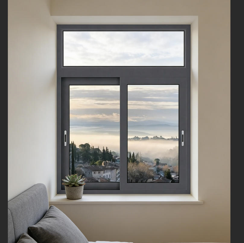 UV-Resistant Glass &amp; Durable Frame Aluminum Sliding Window for Sun Room