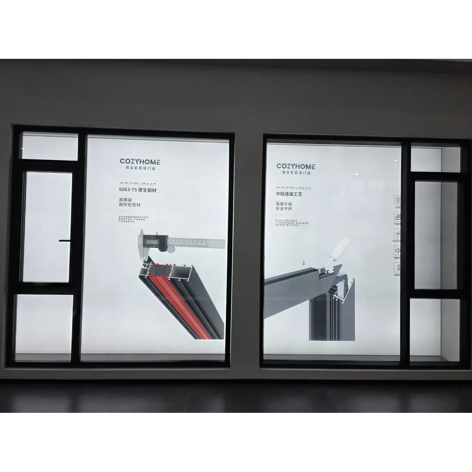 Custom Aluminum Alloy Double Reinforced Glazing Tilt&Turn Windows
