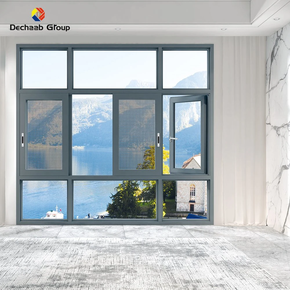 Factory Customized Mosquito Net /Grill/Mesh Casement Window High Double Tempered Glass Aluminum House Sliding Window