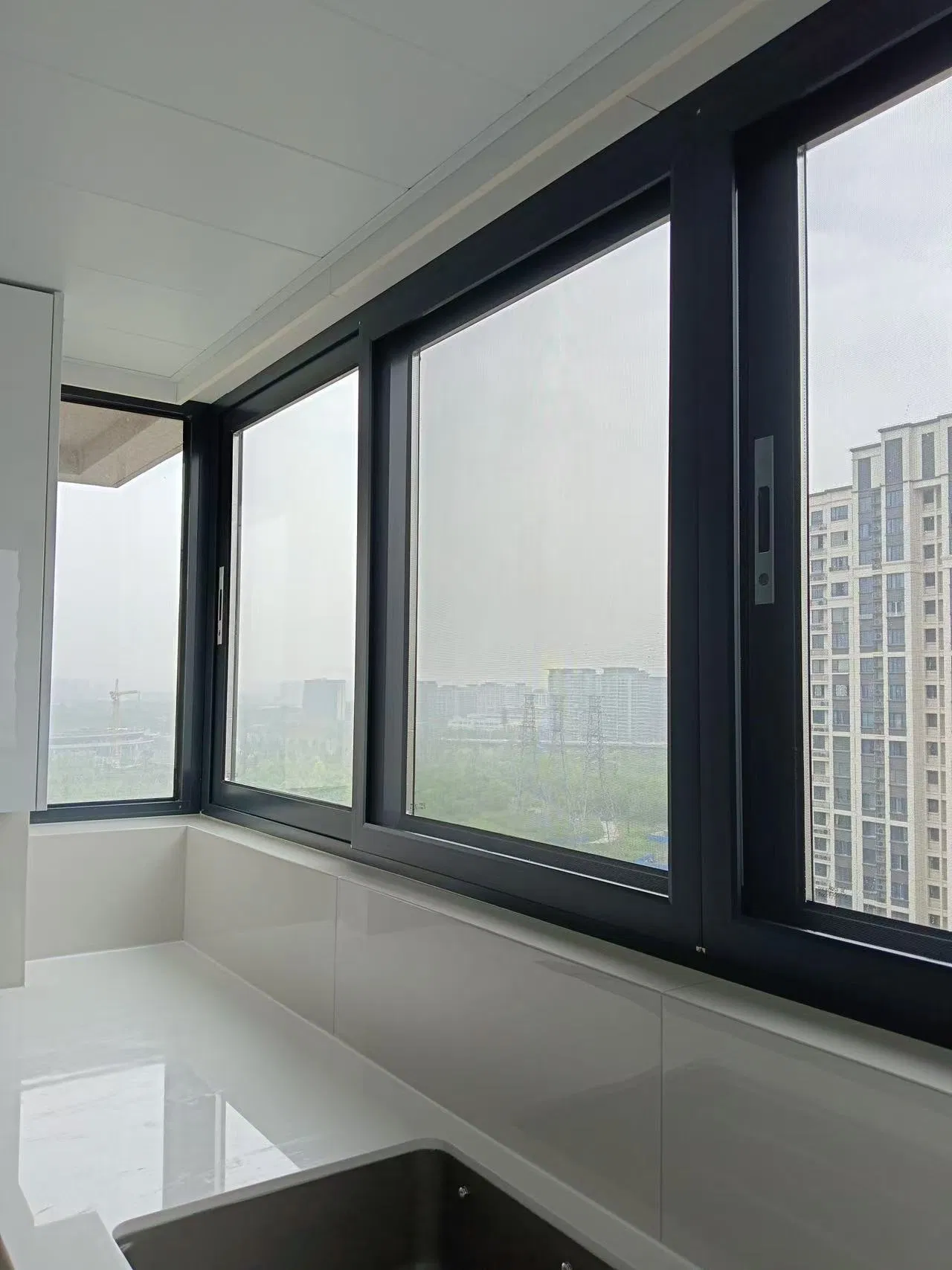 Custom Aluminum Window Design Modern Factory Price Black Aluminum Frame Double Glazed Glass Sliding Window
