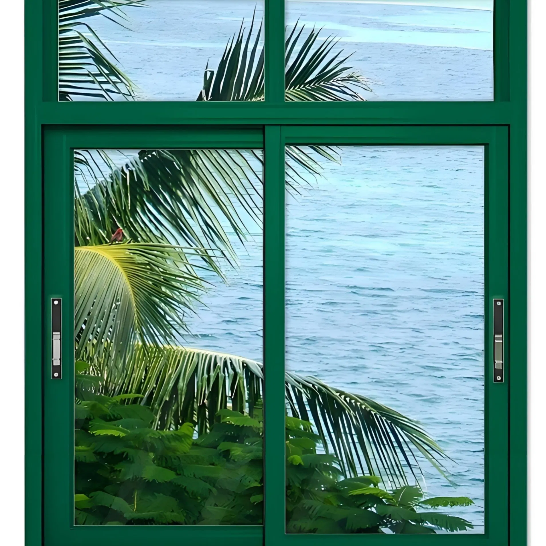 High Performance Floating Track Aluminum Sliding Window 68mm Sash