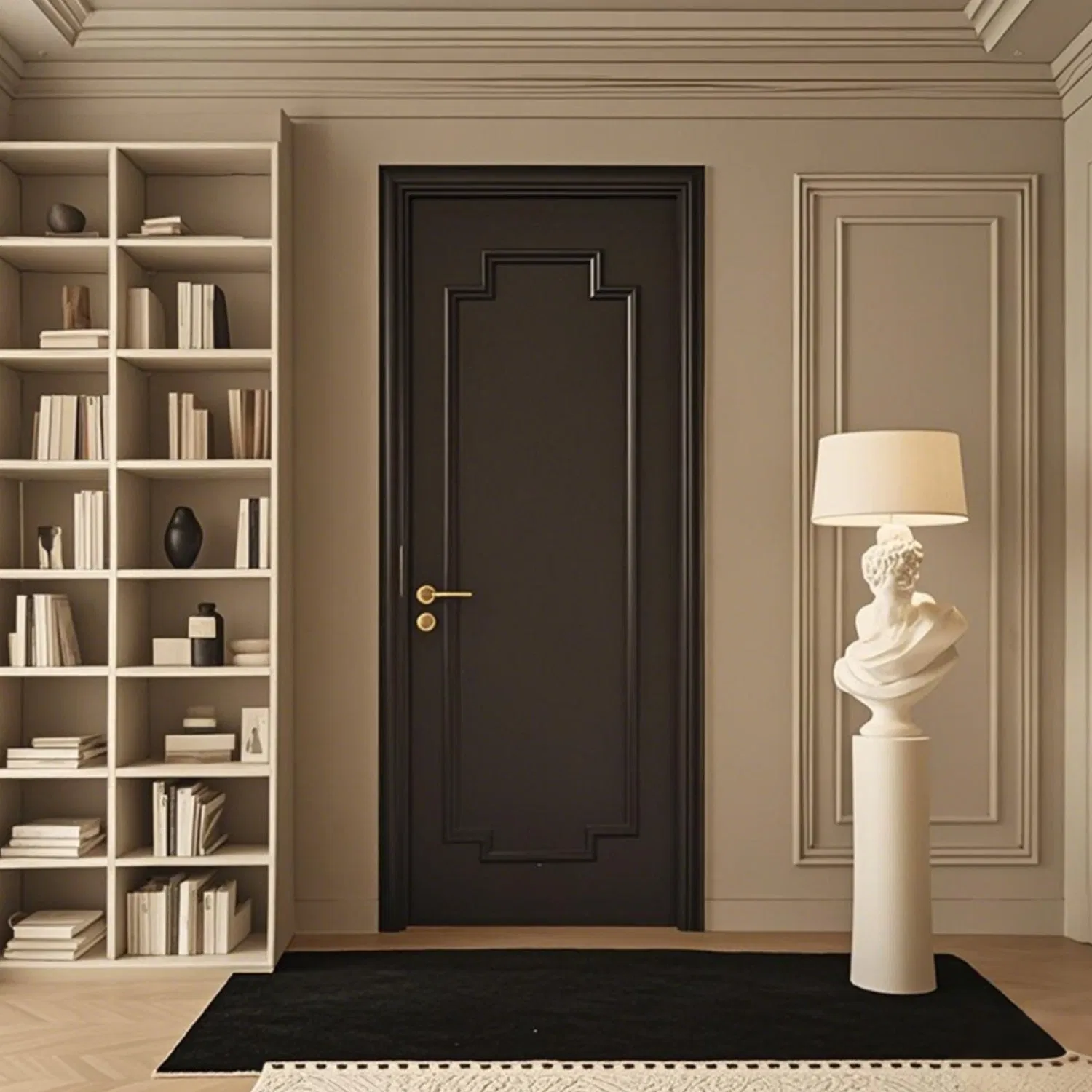 Modern Design Interior Solid Wooden Door Wood Steel Sliding Metal PVC WPC Glass Aluminium Soundproof Solid Security Paint Entrance Door for Bedroom Custom Hotel