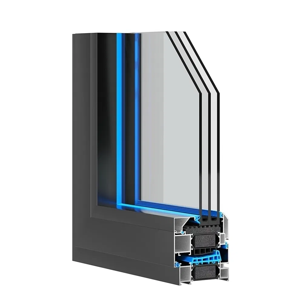 UV Resistant Passive Metal Fixed Aluminum System Window for Holiday Villa