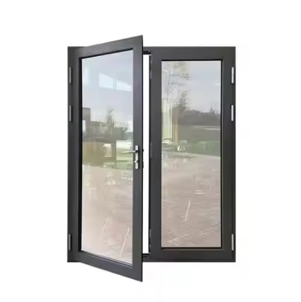Soundproof Double Glazing Aluminum Casement Glass Window for Home with High Security Performance