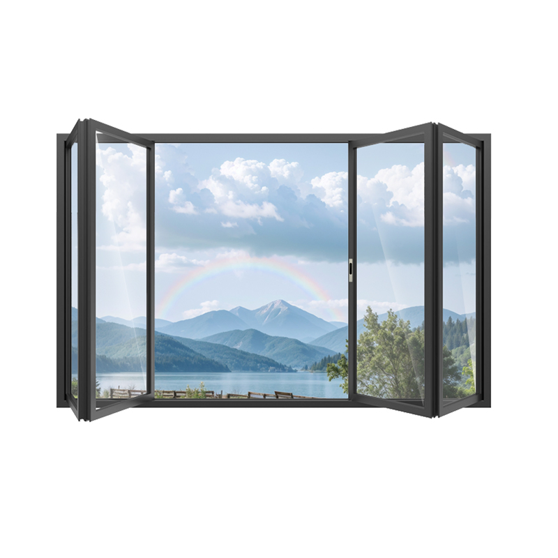 Durable Aluminum Alloy Folding Window Soundproof Double Layer Glass and Thermal Insulated Structure Window