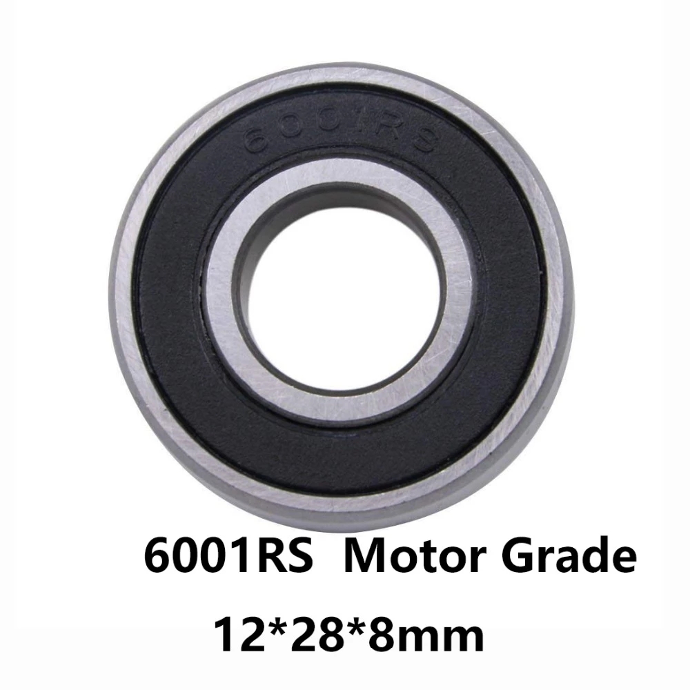 High Precision 6001-2RS Deep Groove Ball Bearings 12x28x8mm Durable Chrome Steel Bearings 6001-RS