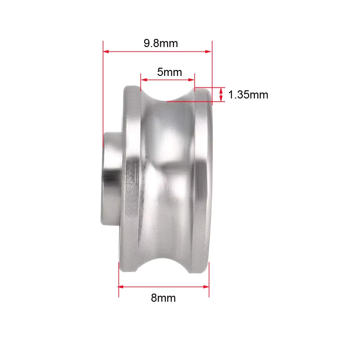 SG15 Deep U Groove Ball Track Guide Bearing 5mmx17mmx8mm Double Sealed (GCr15) Chrome Steel Bearings