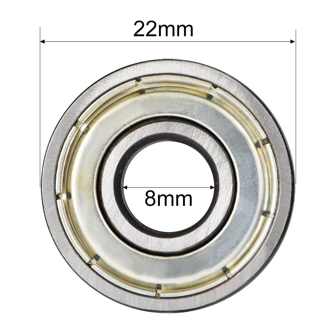 606ZZ Miniature Bearing Diagram