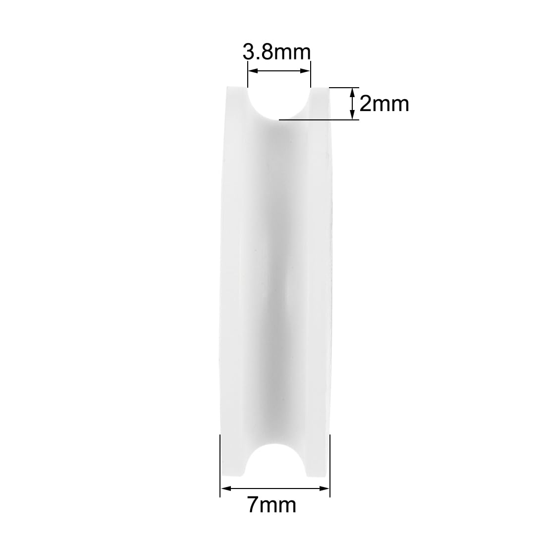 U625ZZ U Groove Ball Track Guide Bearing 5x24x7mm Double Metal Shielded (GCr15) Chrome Steel Bearings