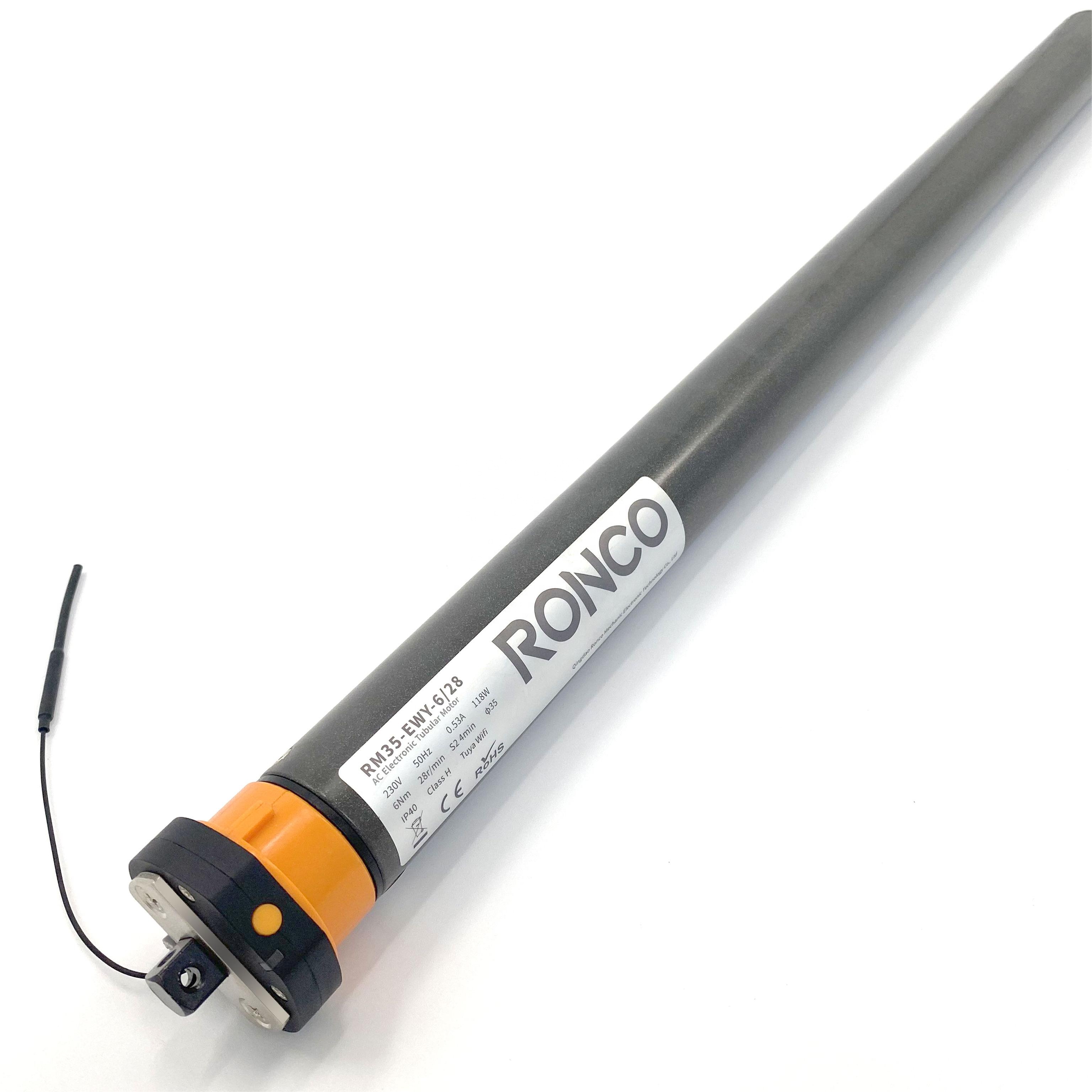 RONCO 35mm 6-10 Nm Google Alexa/Smart WiFi Tuya App Controlled Single-Phase AC 230V IP40 125W Roller Shutter Zebra Blinds Motor