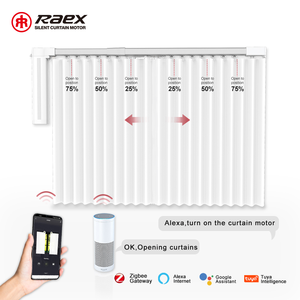 Tuya Smart Wifi Curtain Motor Quiet 100-240v 1.2nm Motorized Stage Curtains Switch Module USB Control Remote Set