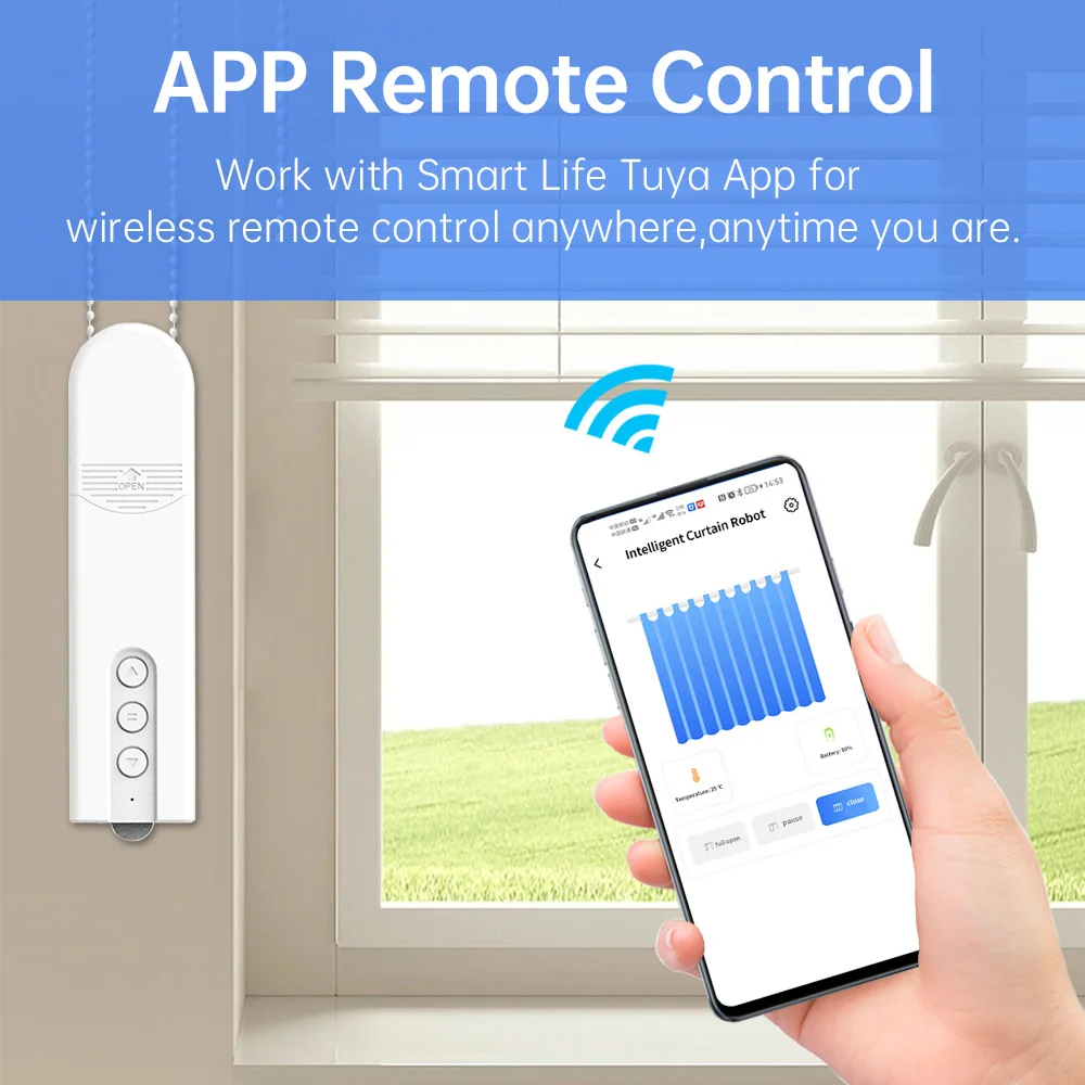 Tuya WiFi Chain Motorized Roller Blinds Shades Shutter Drive Motor Voice Remote Control Zigbee Smart Roller Blind Motor