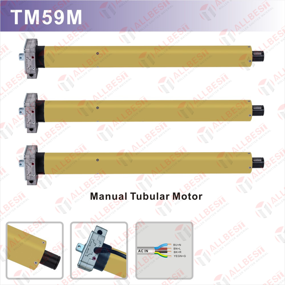 25, 35, 45, 59, 92mm AC Tubular Motor for Roller Blinds, Roller Shutter, Garage Door. Awning