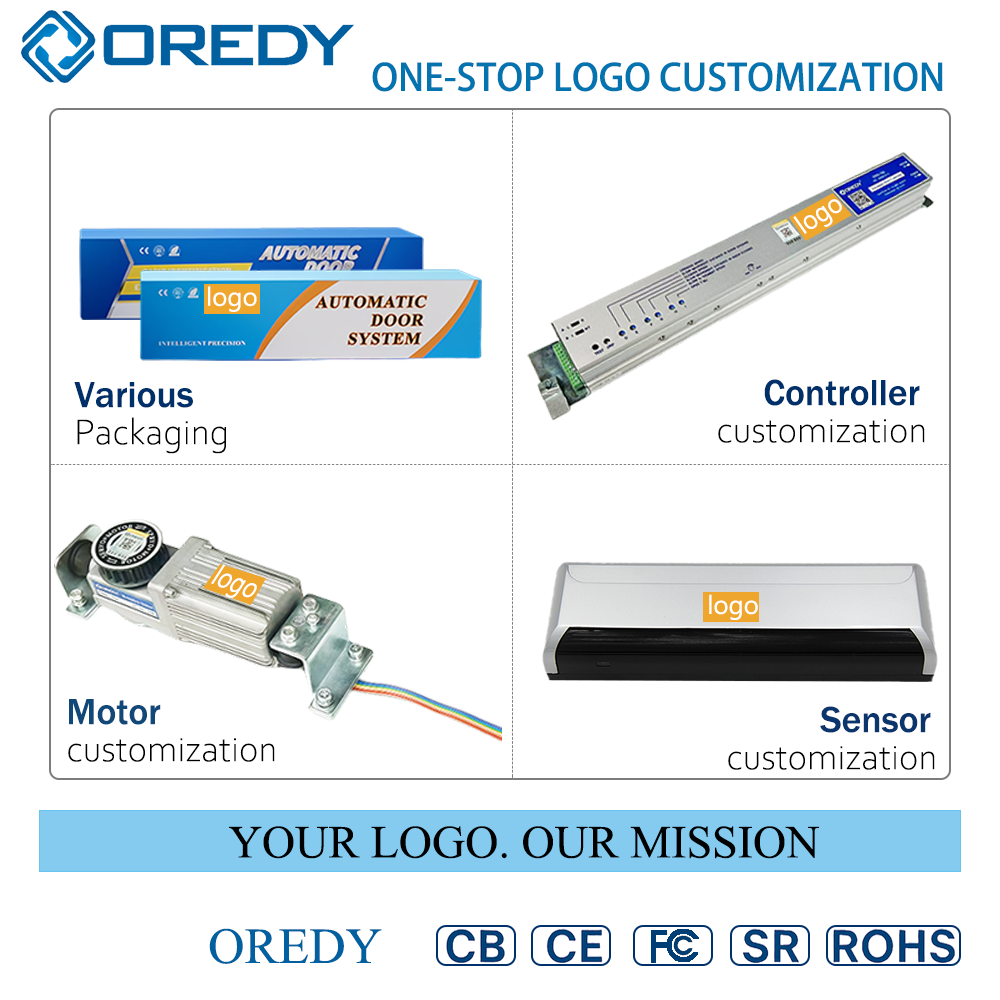 OREDY Electric Sliding Door Opener Kit Complete Set Motor Controller For Automatic Glass Door