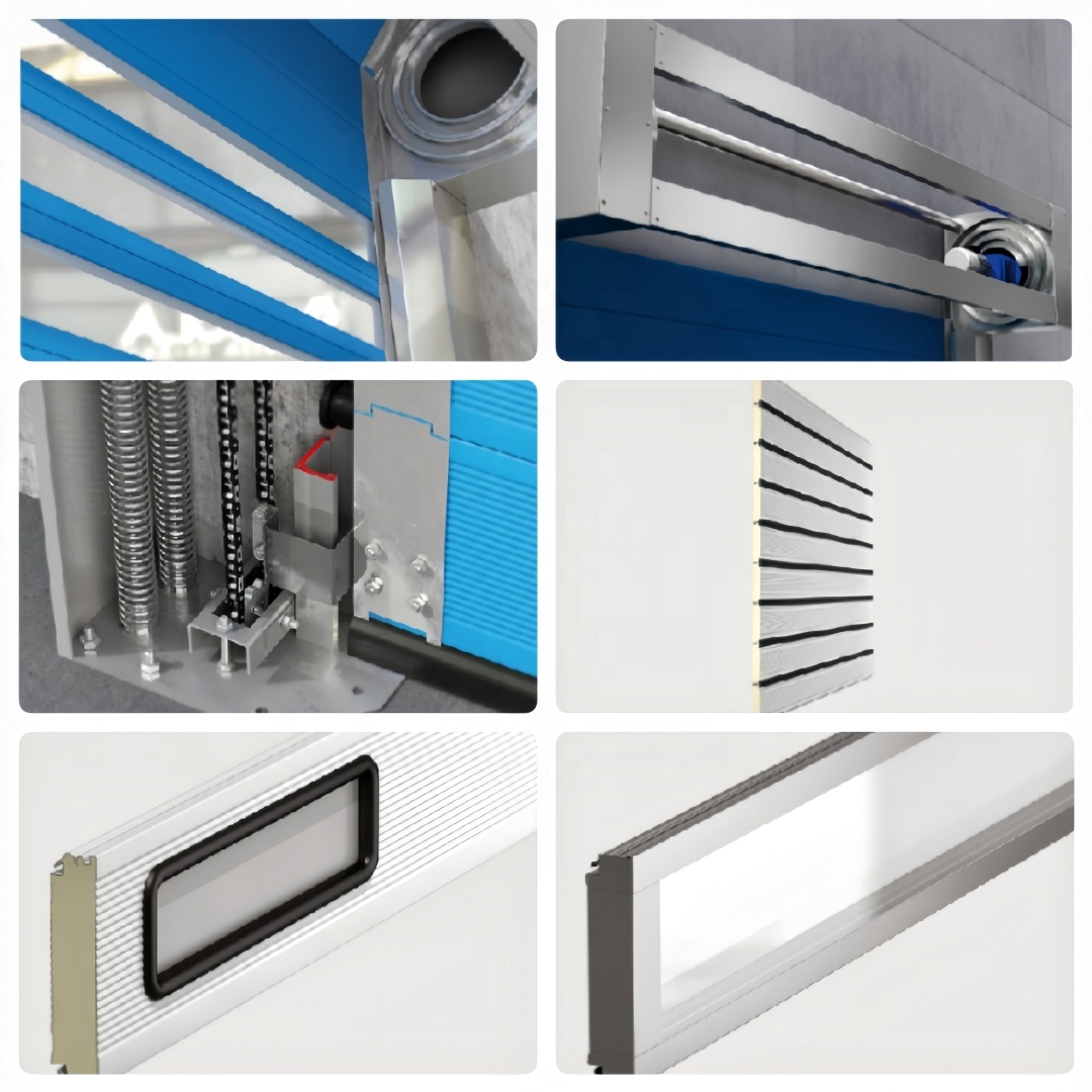 Customized Automatic Roll up Garage Roller Shutter Rolling Puerta Seccional Exterior Fast Rolling High Speed Spiral Door