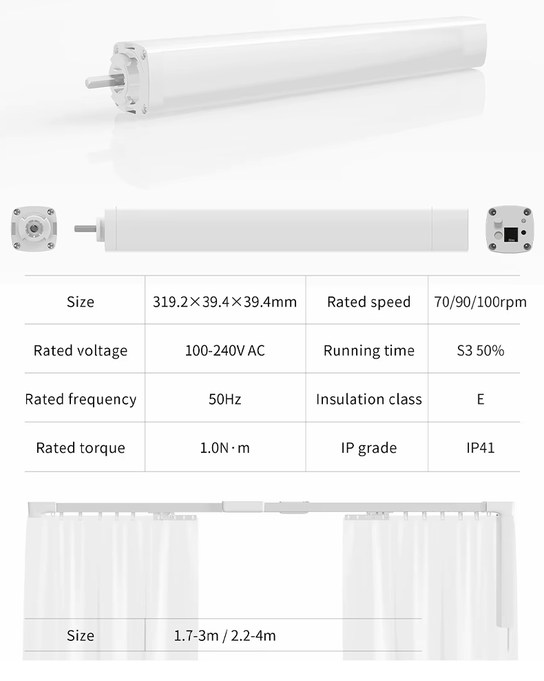 Raex Intelligent Smart Control Motorized Curtain Track and Motor
